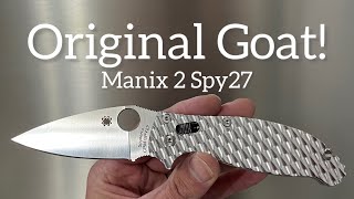 Original Goat Scales  Spyderco Manix 2 Spy27 [upl. by Analise]