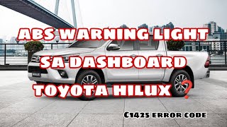 TOYOTA HILUX C1425 ERROR CODE DIAGNOSING ❓ ABS WARNING LIGHT ON DASHBOARD 😱‼️ toyota hilux diy [upl. by Dammahum]