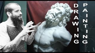 Drawing and Painting at the Angel Academy of Art Cesar Santos vlog 056 [upl. by Alabaster]