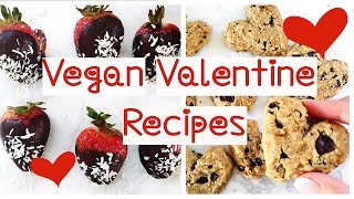 Vegan Valentines Day Treats GF 3 Easy Recipes ♥ [upl. by Aizahs]