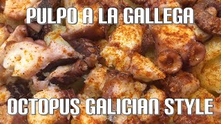 How to cook a genuine pulpo a la gallegaoctopus Galician style Spanish tapas fish recipes [upl. by Averat]