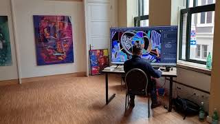 Digital artist at work in his beautiful studio  gallery [upl. by Loise25]