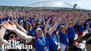 Iceland fans practise synchronised thunderclap ahead of Argentina match [upl. by Sage64]