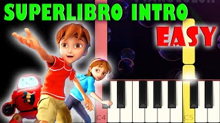 Superlibro  Opening Theme Song canción intro  Piano Cover  Tutorial FÁCIL  Karaoke [upl. by Derraj]