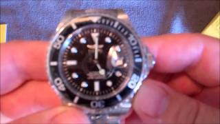 Mens Invicta Pro Diver F0066 Watch Unboxing [upl. by Ahsemak231]