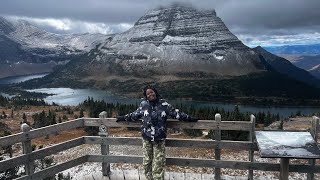 Surviving a Windy amp Cold Hike at Glacier National Park  Van Life Adventure 🌲❄️ [upl. by Eachern128]