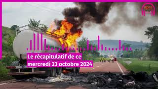 merci de suivre la recap de ce mercredi 23 octobre 2024 [upl. by Kask67]