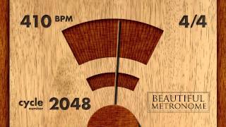 410 BPM 44 Wood Metronome HD [upl. by Ylrehc]