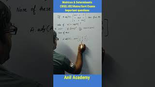 Matrix amp Determinant topic important question for exam cbse maths [upl. by Anestassia24]