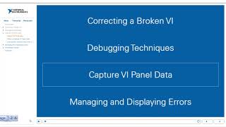 LabVIEW NXG Core 1 7 DEBUGGING AND TROUBLESHOOTING [upl. by Nanerb]