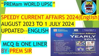 SPEEDY Current Affairs 2024 English  July 2024  70th BPSC Current Affairs 2024 MCQ In English [upl. by Abner]