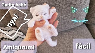 Amigurumi de Gatito Bebé fácil 11 [upl. by Knuth]