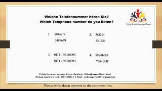 Die Telefonnummern  The Telephone numbers exercise [upl. by Leighland]