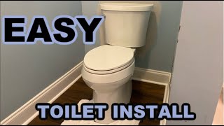 EASY KOHLER skirted toilet install [upl. by Annasiul]