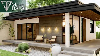 MODERN SMALL HOUSE DESIGN IDEA 2BEDROOM 6X11 METERS  MODERN BALAI [upl. by Wende]