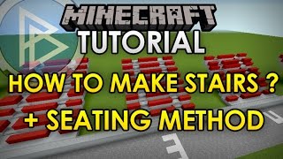 Minecraft  STADIUM TUTORIAL  How to make standsstairs  seating method Official [upl. by Rehpinej]