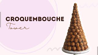 How to Make a Profiterole Tower  Croquembouche  French Wedding Cake [upl. by Andonis]