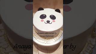 Panda Cake  Panda Face Cake Tutorial anayascakecorner kungfupanda cakemaking shorts easycake [upl. by Coats691]