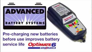 OptiMate 6  OptiMate PROS  Advance Battery Systems prepares new batteries [upl. by Ofori]