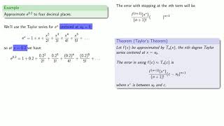 Remainder for Taylor Series [upl. by Tterej]