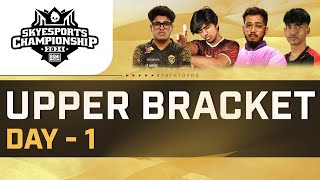 Skyesports Championship 2024 BGMI — Playoffs Upper Bracket — Day 1 [upl. by Laucsap]