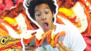 DIY BREAKFAST HOT CHEETO TACOS [upl. by Sigmund]