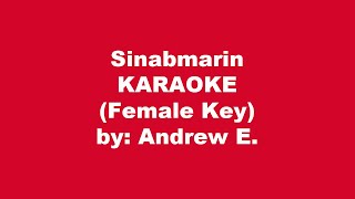 Andrew E Sinabmarin Karaoke Female Key [upl. by Orfield]