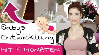 Babys Entwicklung mit 9 Monaten  Größe Zähne Schlafen Laufen Spielen Essen und viel mehr [upl. by Kilam861]