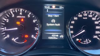 StopStart System Fault Nissan Qashqai [upl. by Roselin]