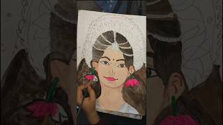 Aston Navratri special drawingbrahmacharini Mata drawingshort video [upl. by Trinee70]