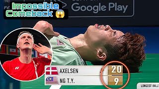 What‼️ Impossible Comeback🤯 Viktor Axelsen DEN 1 vs Ng Tze Yong MAS [upl. by Yra118]