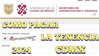 Como Pagar la Tenencia de tu moto o carro en linea 2024 CDMX  Pachis220street [upl. by Leehar83]