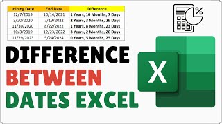 How to Calculate Difference Between Two Dates in Excel [upl. by Nnaeoj]