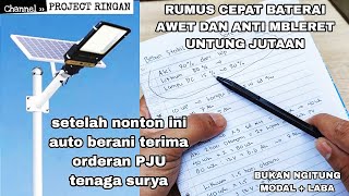 AUTO UNTUNG JUTAAN ngitung kebutuhan lampu PJU dc tenaga surya 12 jam nyala anti mblereet [upl. by Lleynod]