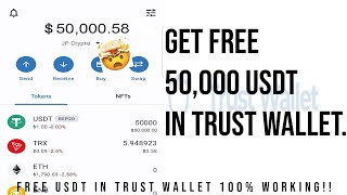 How to hack 50000 USDT in trust wallet Get free 50000 USDT [upl. by Auqinu]