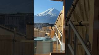 Hotel with private onsen amp Mt Fuji view in Lake Kawaguchiko Japan japan tokyotravel japanvlog [upl. by Lewison]