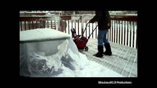 Toro CCR Powerlite Snow Blower Removing Snow On Deck [upl. by Kcirdlek]