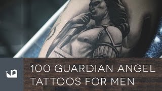 100 Guardian Angel Tattoos For Men [upl. by Hewart]