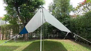 Camping Quechua Tarp Fresh L  Review by a user  กาง tarp ครั้งแรกในชีวิต [upl. by Gershon207]