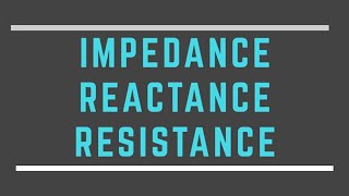 What is Impedance Reactance and Resistance in Tamil [upl. by Junina]