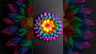 Colorful Paper Flower Wall Hanging diy viralshorts homedecor shorts craft trending [upl. by Tonia93]