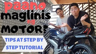 Pano maglinis ng motor  Tips and Tricks Step by step tutorial  motorcycle washing [upl. by Aleibarg]