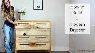 How to Build a Modern 5 Drawer Dresser [upl. by Salsbury]