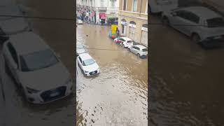 Nubifragio a Milano esonda il Seveso new flooding flood news flashflood maltempo [upl. by Odlanyar]