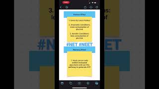 Differences between Pasteur Effect amp Warburg Effect csirnetlifesciences neet viral [upl. by Dnob]