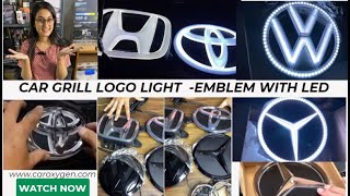 Car Grill Led Emblem  Grill logo Light Car Led Emblem cargrilllight grilllogolight grillight [upl. by Valenka]