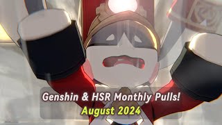 Genshin Impact amp Honkai Star Rail Monthly Pull  August 2024 [upl. by Beverle]