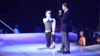 26062011  klaine skit  glee live  london O2 arena [upl. by Behnken]