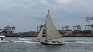 The Friendship Sloop quotTupelo Honeyquot and Schooner quotLiberty Starquot from the Schooner quotLiberty Clipperquot [upl. by Anes]