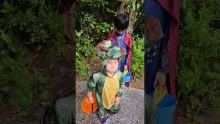 Doctor Strange amp Dinosaur costume The Ultimate Halloween Duo trick or treat [upl. by Lalage]